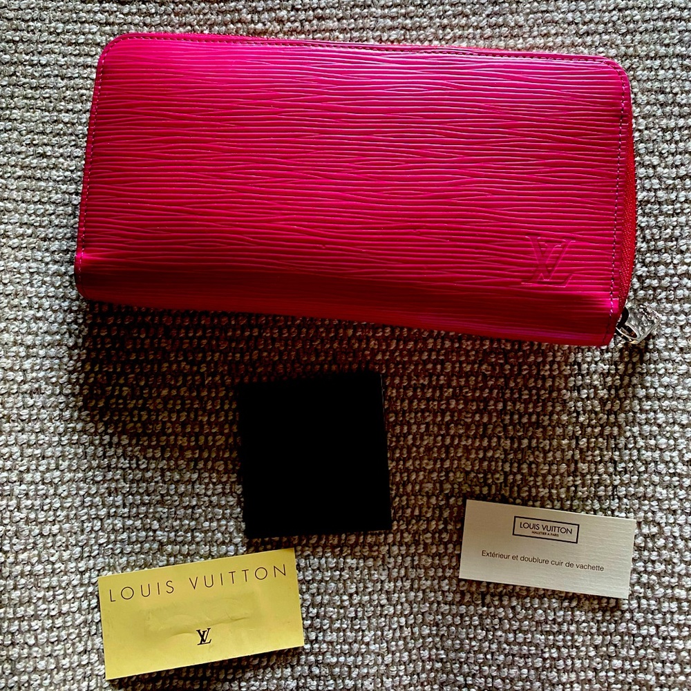 Authentic LV hot pink Epi leather wallet